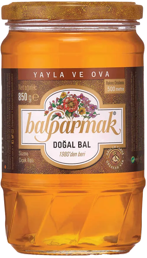 ÇİÇEK BALI CAM 850G BALPARMAK YAYLA OVA