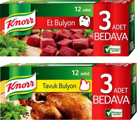KNORR BULYON 120G 12Lİ ÇEŞİTLERİ