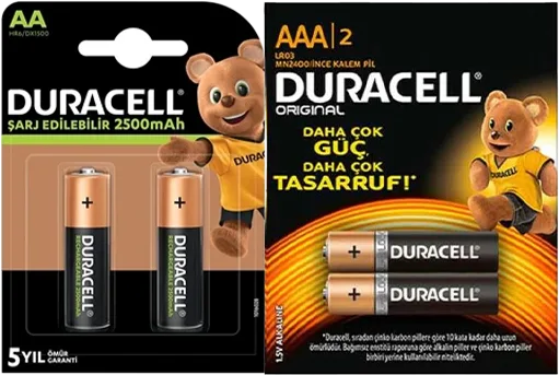 PİL DURACELL 2Lİ Çeşitleri