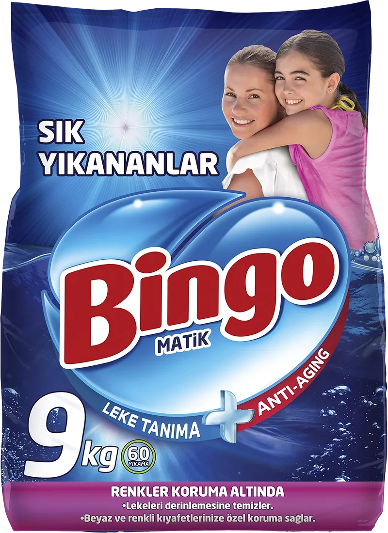 TOZ DETERJAN 9KG BİNGO ÇEŞİTLERİ