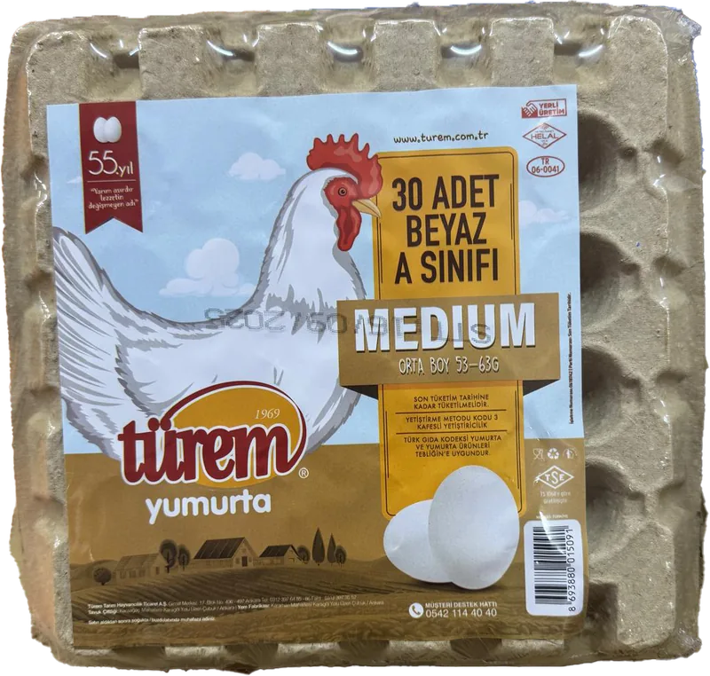 YUMURTA MEDİUM 30LU TÜREM (53-62G)