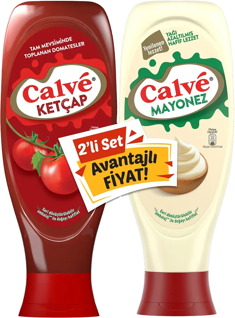 SÜPER İKİLİ 600+540G KETÇAP/MAYONEZ CALVE