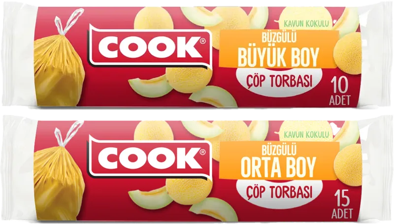 ÇÖP TORBASI BÜZGÜLÜ COOK 15Lİ Çeşitleri