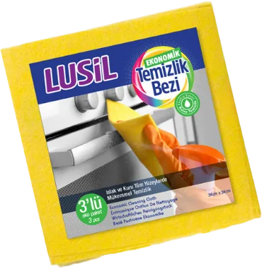 TEMİZLİK BEZİ SARI 3LÜ LUSİL