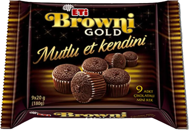ISLAK KEK 180G ETİ BROWNİ GOLD MİNİ