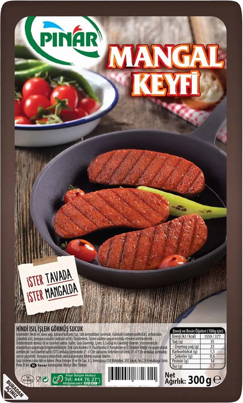 SUCUK HİNDİ 300G PINAR MANGAL KEYFİ