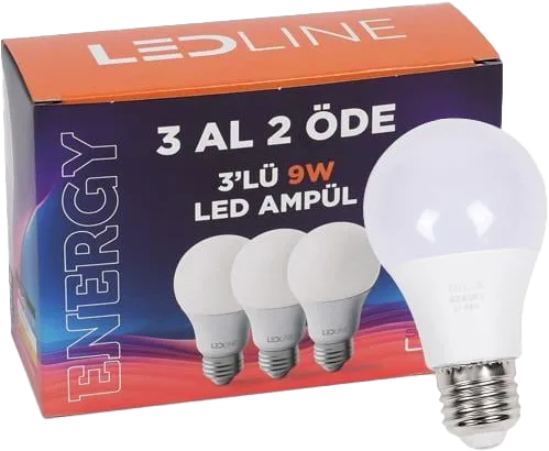 AMPUL LED 3LÜ LEDLİNE 9W