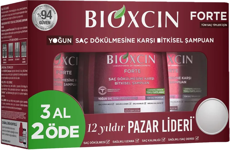 ŞAMPUAN SET 300ML 3LÜ BİOXCİN FORTE