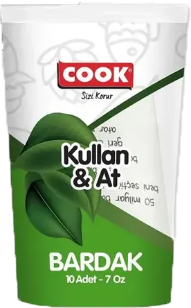 BARDAK KARTON 7OZ COOK 10LU
