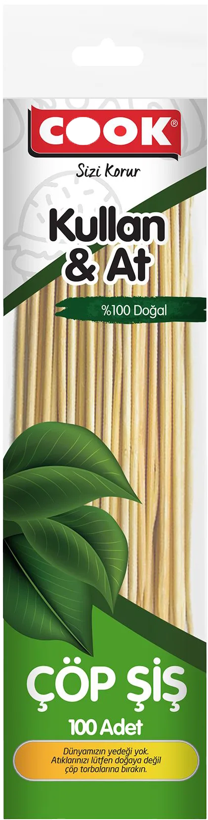 ÇÖP ŞİŞ 100LÜ COOK 25CM