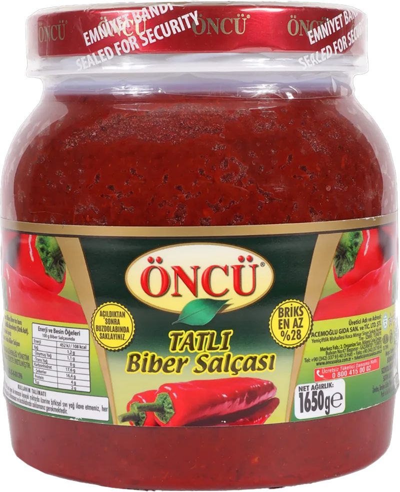 BİBER SALÇASI 1650G ÖNCÜ PET ÇEŞİTLERİ