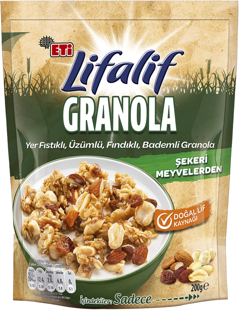 LİFALİF GRANOLA 200G ETİ ÇEŞİTLERİ