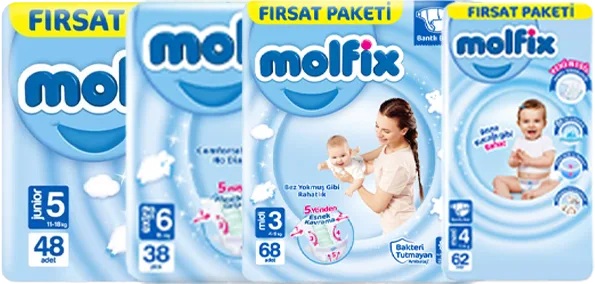BEBEK BEZİ MOLFİX FIRSAT 82-68-62-48-38Lİ ÇEŞİTLERİ
