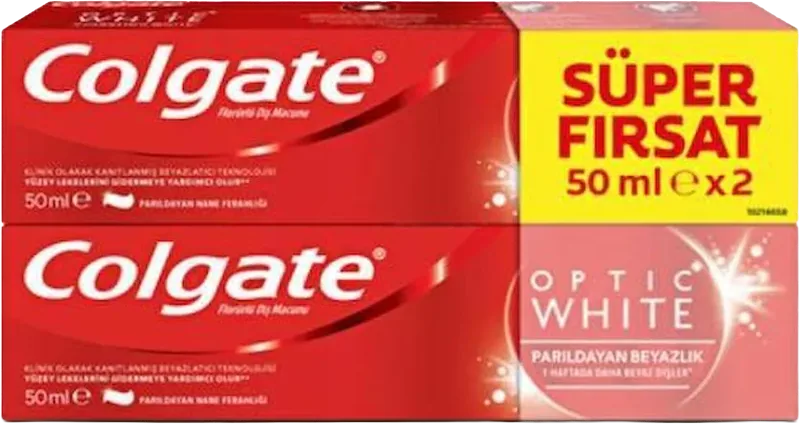 DİŞ MACUNU LÜX 50+50ML COLGATE 2Lİ TOTAL+OPTİC WHİTE