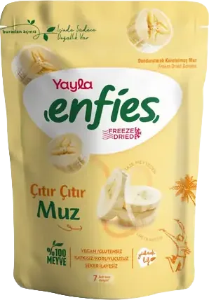 KURUTULMUŞ MEYVE ENFES 20G YAYLA MUZ DİLİMLİ