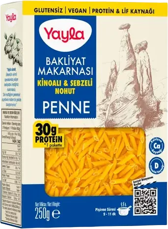 BAKLİYAT MAKARNASI 250G YAYLA PENNE SEBZELİ NOHUTLU