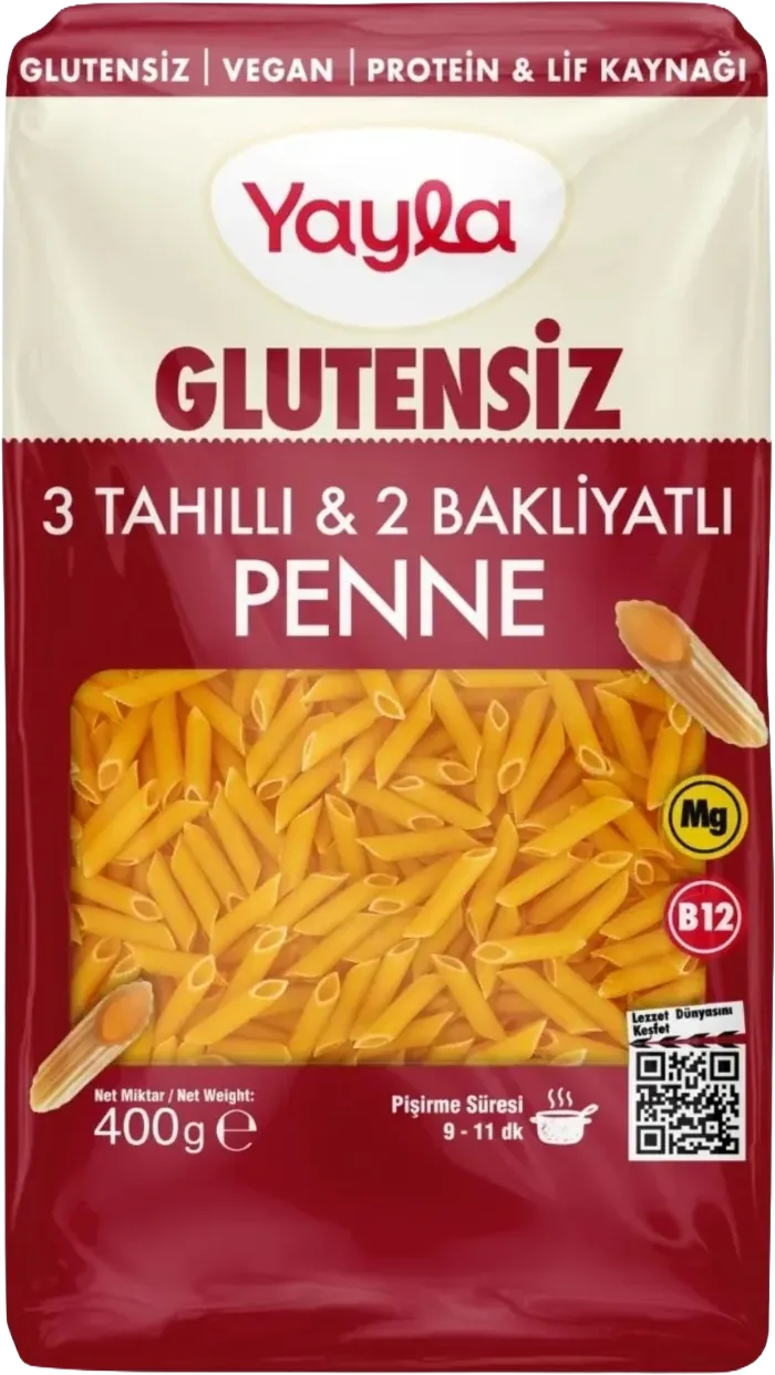 MAKARNA GLUTENSİZ 400G YAYLA PENNE TAHILLI-BAKLİYATLI