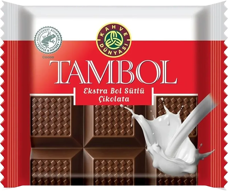 KAHVE DÜNYASİ TAMBOL 77G EXTRA BOL SUTLU CİKOLATA